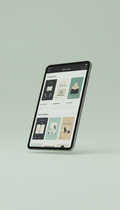 Curated digital library interface with premium editorial selection